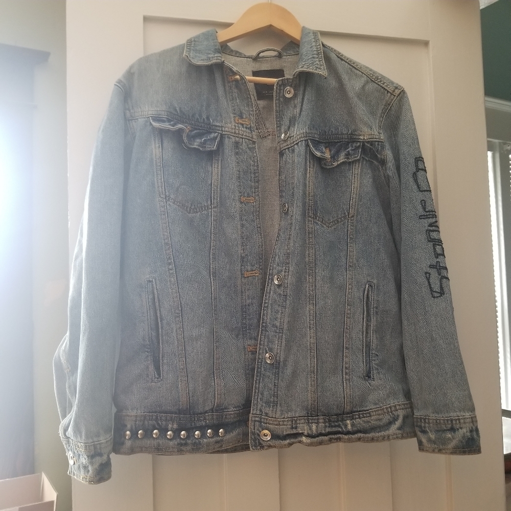 Zara Oversized Denim patch jacket